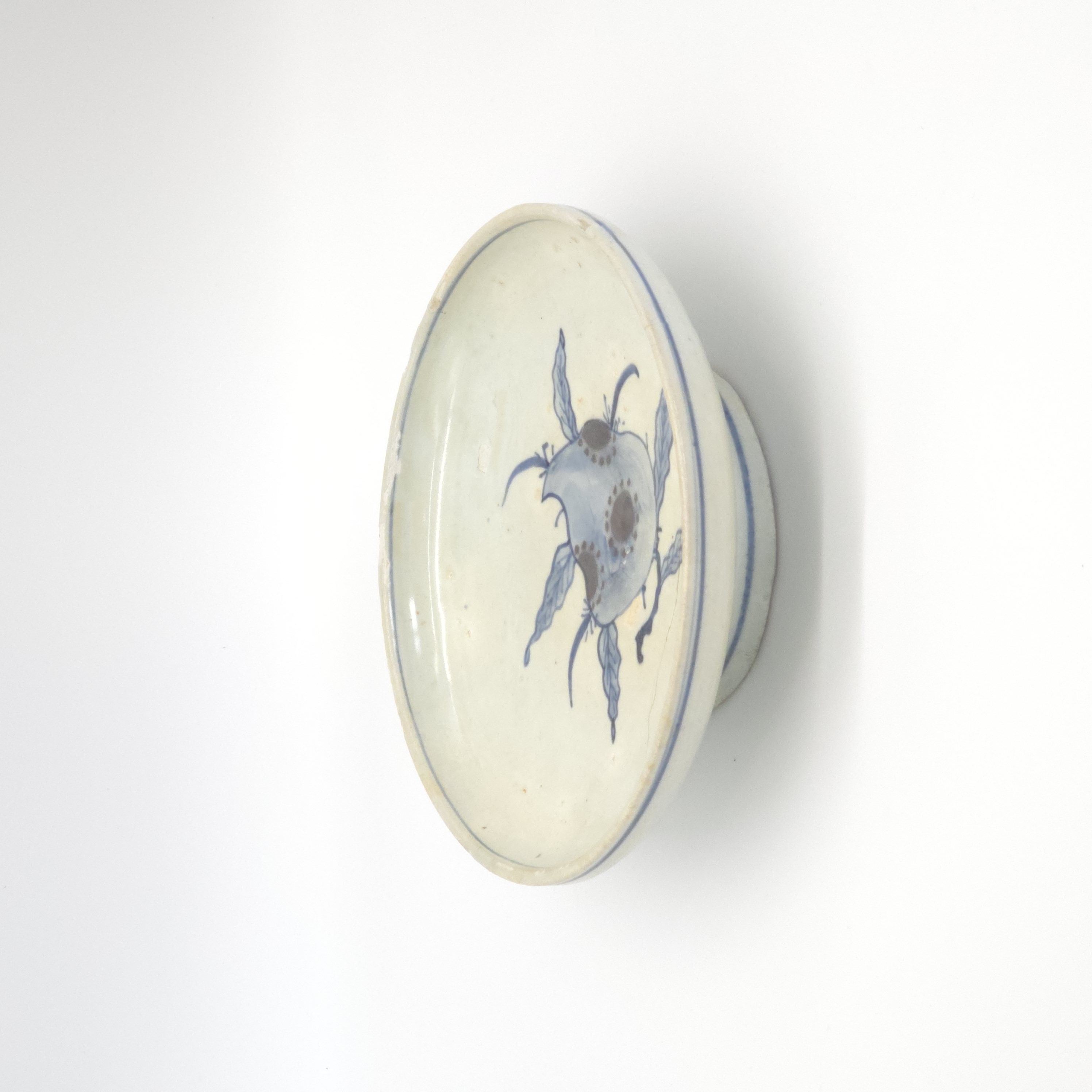 조선 백자청화석류문내사용반