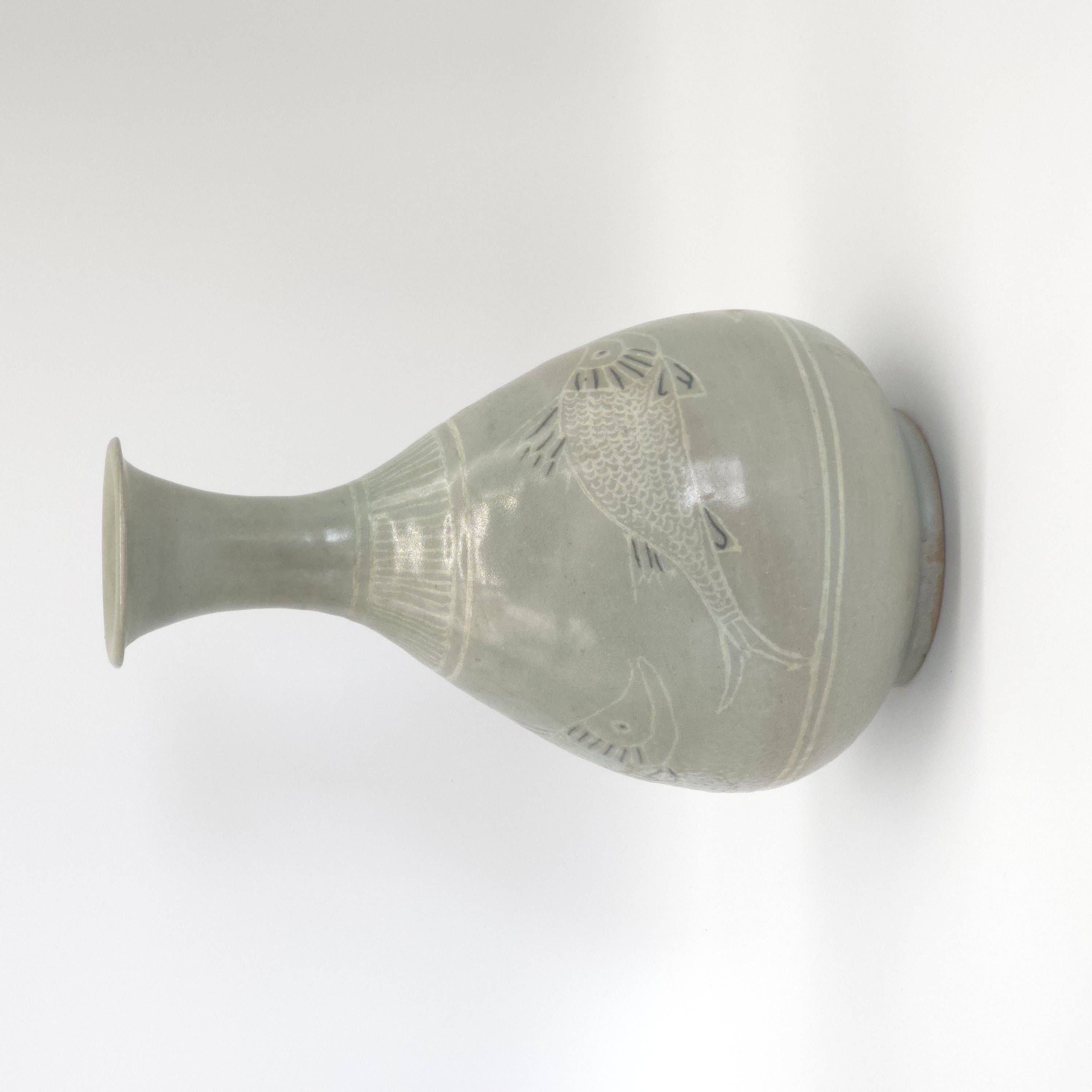 조선 분청사기상감어문병