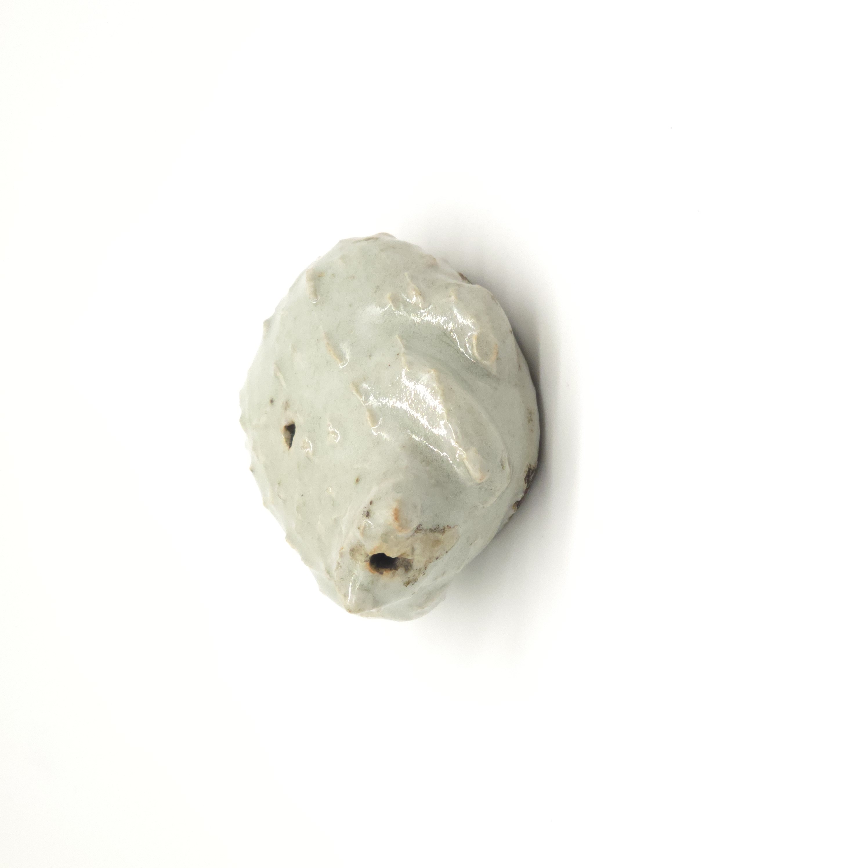 조선 백자두꺼비형연적